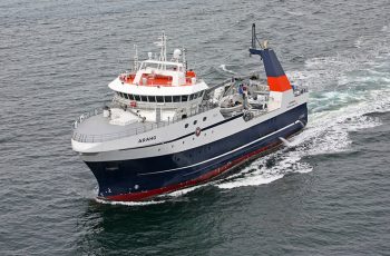 Spooling strategies: European electric winches hit the US The DNV-classed Araho is the first newbuild U.S.-flagged freezer processor factory trawler in more than 25 years. Eastern Shipbuilding photo.