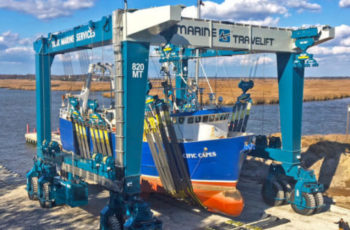 Yank Marine brings 820-ton Travelift to mid-Atlantic Yank Marine brings 820-ton Travelift hoist to the mid-Atlantic