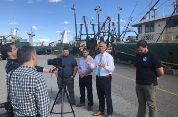 Carlos Rafael scallop boats to stay in New Bedford New Bedford Mayor Jon Mitchell appeared with Charlie and Michael Quinn of Quin Fisheries, to announce they had close on six of Carlos Rafael's former scallop vessels for around $40 million. New Bedford mayor's office photo
