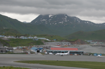 Dutch Harbor crash aftermath disrupts crab season Regular air passenger service was suspended after an Oct 17 crash at the Unalaska-Dutch Harbor airport. City of Unalaska photo.