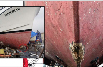 NTSB: Sleep deprivation, ‘derby-style fishing’ before California crabber grounded The California crabber Imperial flooded after crashing into rocks at Point Reyes. Coast Guard photo.