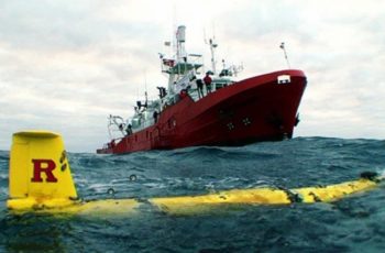 Acoustic survey to study right whales, fish around offshore wind projects A Rutgers University glider on the surface in the Western Ross Sea of Antarctica, where the technology has been used to study zooplankton and fish distribution. Autonomous Undersea Vehicle Applications Center photo.