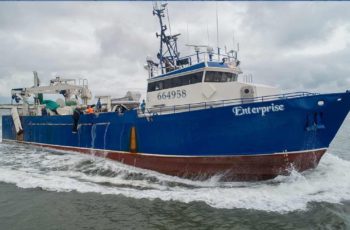 New Jersey-based herring fleet sues over at-sea monitoring rule The midwater trawler Enterprise is among six herring vessels whose operators are challenging a new NMFS requirement that they pay for at-sea monitoring. Lund's Fisheries photo.